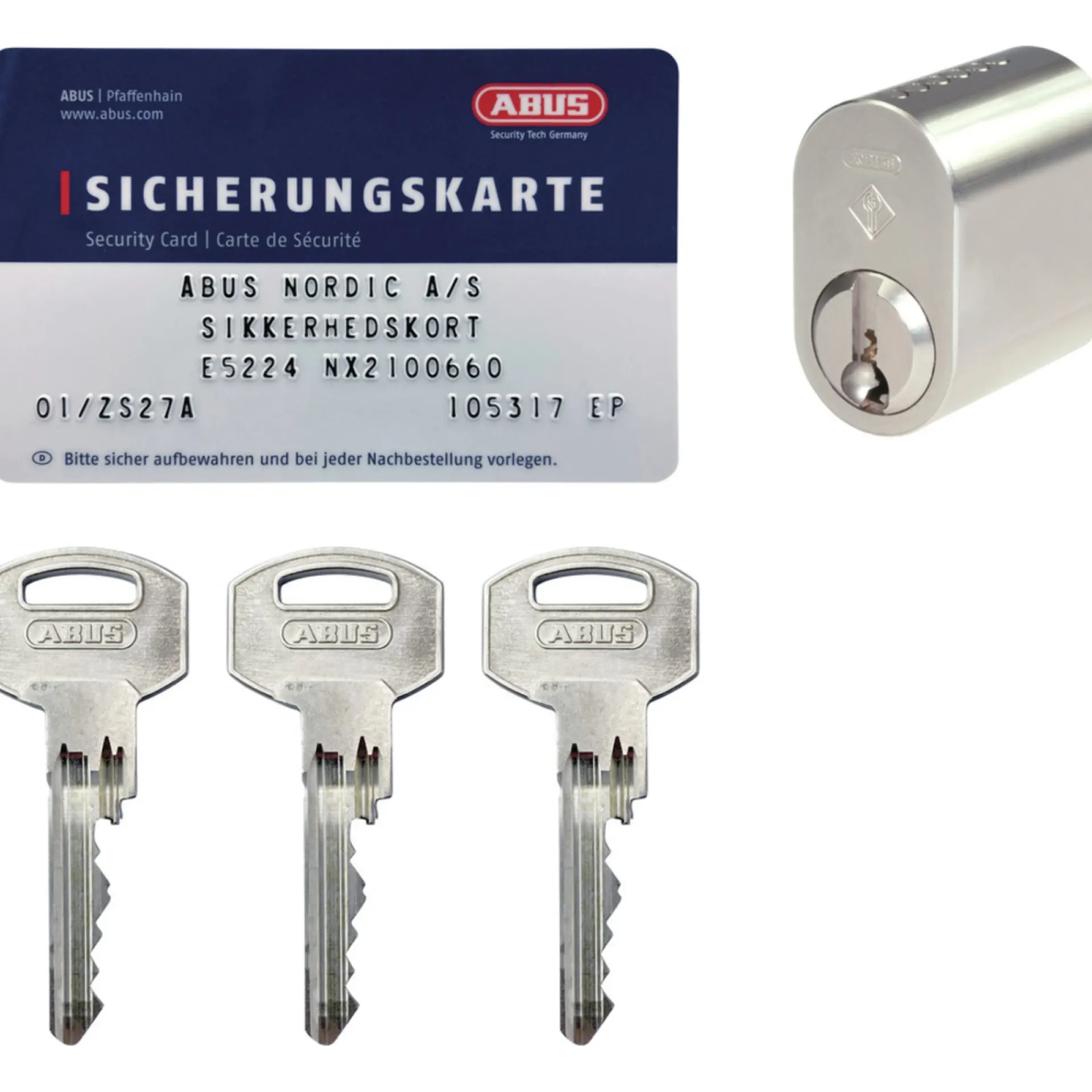NX21 N1L457-2 CYLINDERRING NIKKEL SÆT|Abus Hot