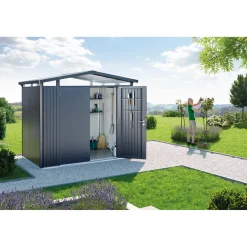 PANORAMA P2 REDSKABSRUM KVARTSGRÅ METALLIC 5,41 M2|Biohort Hot