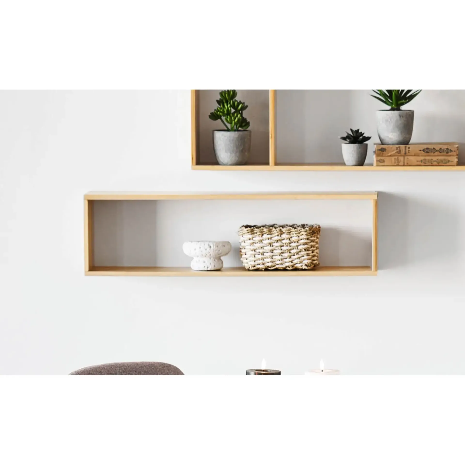 BOLIGINTERIØR ELVA HYLDE BAMBUS 19 X 70 X 15 CM|Boliginteriør Online