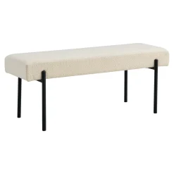 BOLIGINTERIØR IDA BÆNK SORT/HVID 36 X 100 CM|Boliginteriør Sale