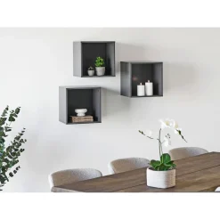 BOLIGINTERIØR JOHANNE VÆGHYLDE MØRKEGRÅ 34 X 30 X 34 CM|Boliginteriør Discount