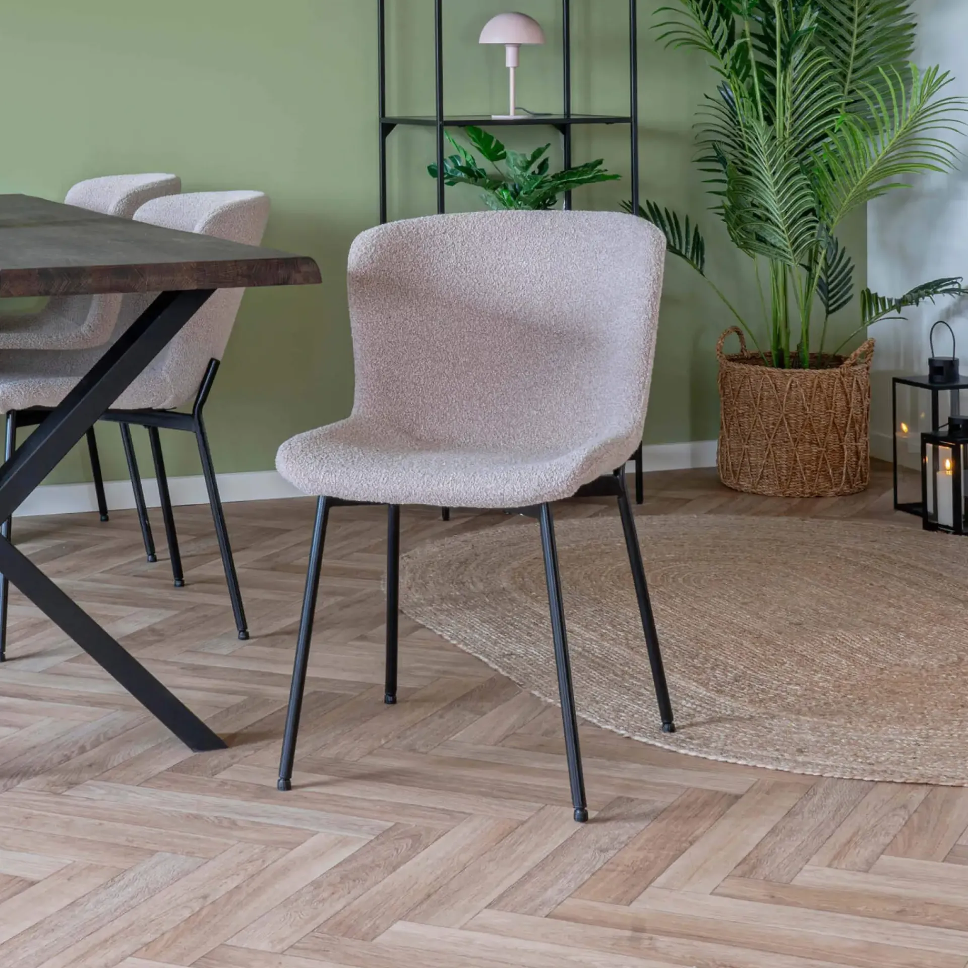BOLIGINTERIØR LAURA SPISESTOL BEIGE/SORT 83 X 48 X 59 CM|Boliginteriør Best