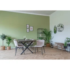 BOLIGINTERIØR LAURA SPISESTOL BEIGE/SORT 83 X 48 X 59 CM|Boliginteriør Best