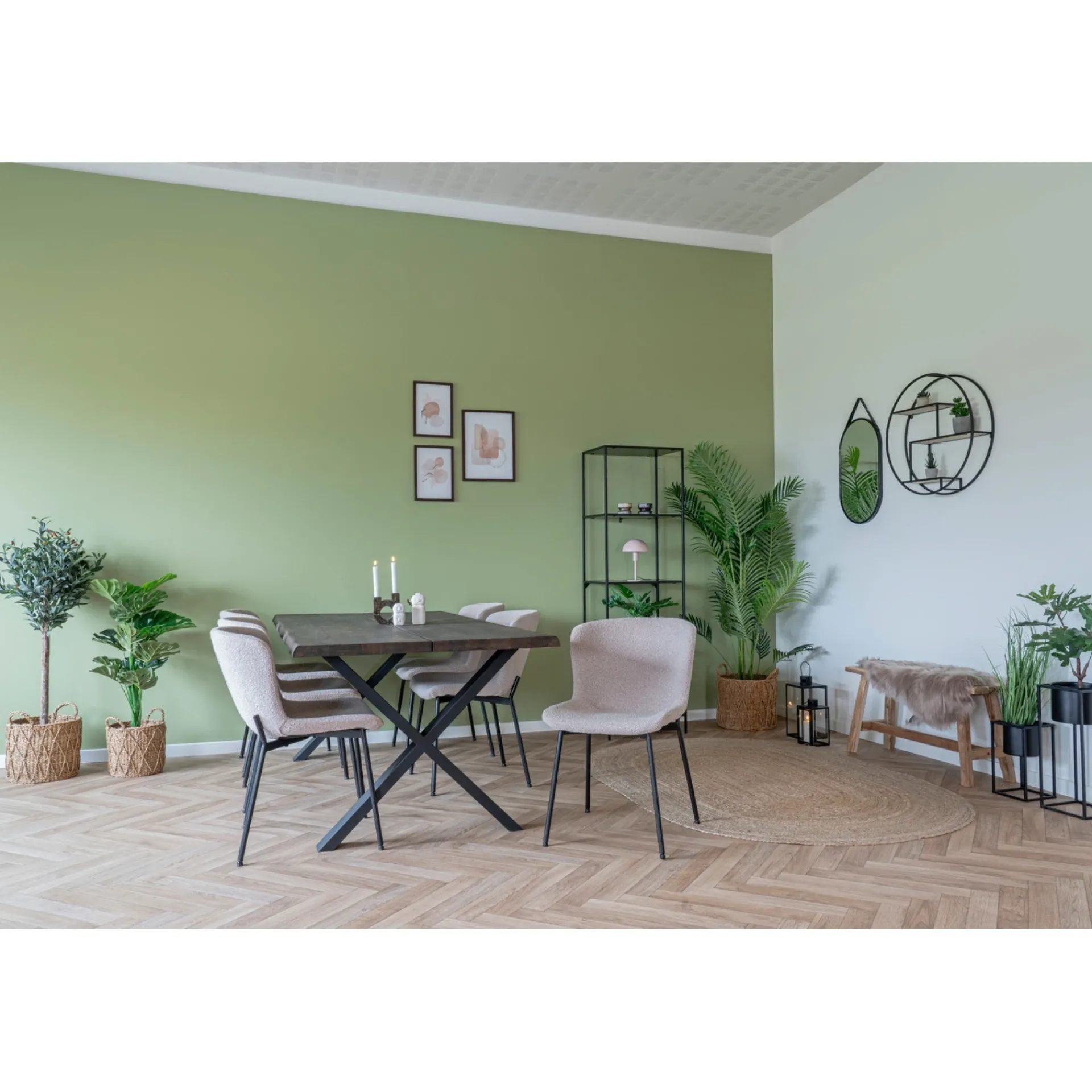 BOLIGINTERIØR LAURA SPISESTOL BEIGE/SORT 83 X 48 X 59 CM|Boliginteriør Best