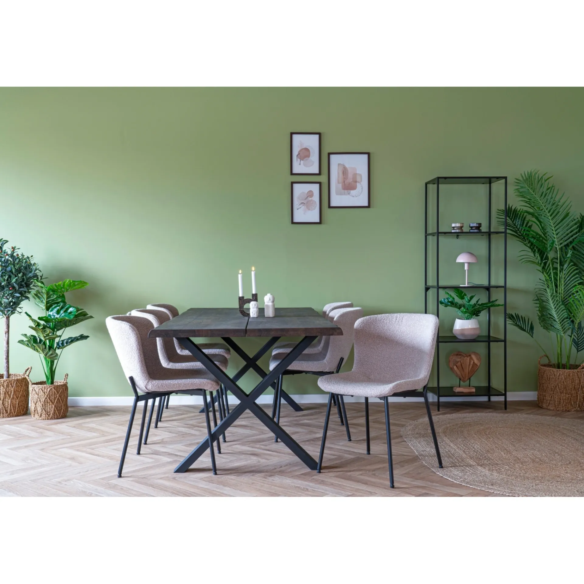 BOLIGINTERIØR LAURA SPISESTOL BEIGE/SORT 83 X 48 X 59 CM|Boliginteriør Best