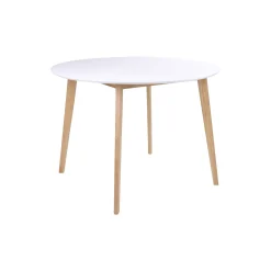 BOLIGINTERIØR SPISEBORD HVID/NATUR 105 X 105 CM|Boliginteriør Best