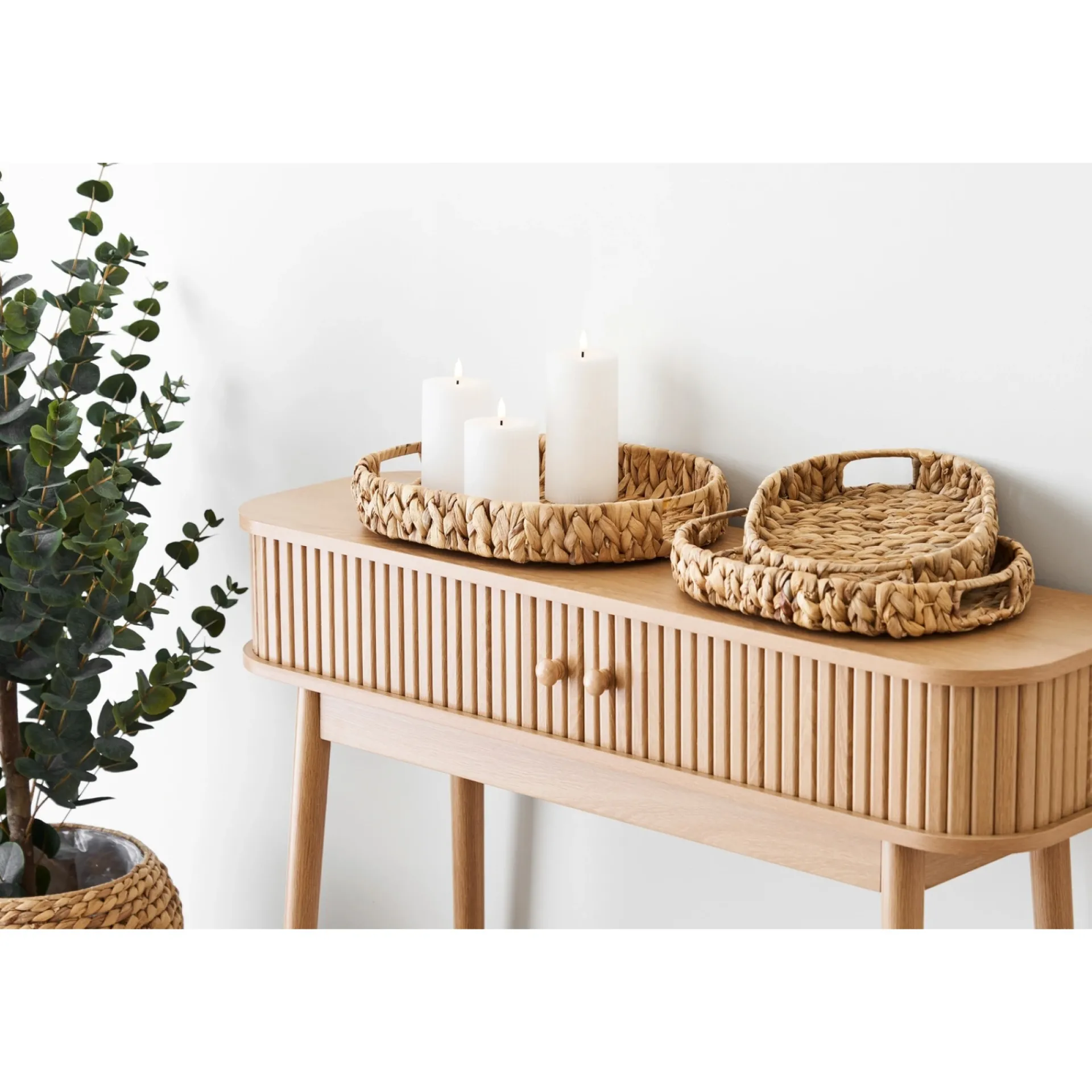 BOLIGINTERIØR STINE KONSOLBORD NATUR 80 X 100 X 100 CM|Boliginteriør