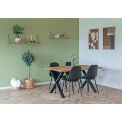 BOLIGINTERIØR SÆT SPISEBORD INKL. 6 STOLE EG 95 X 200 CM|Boliginteriør New