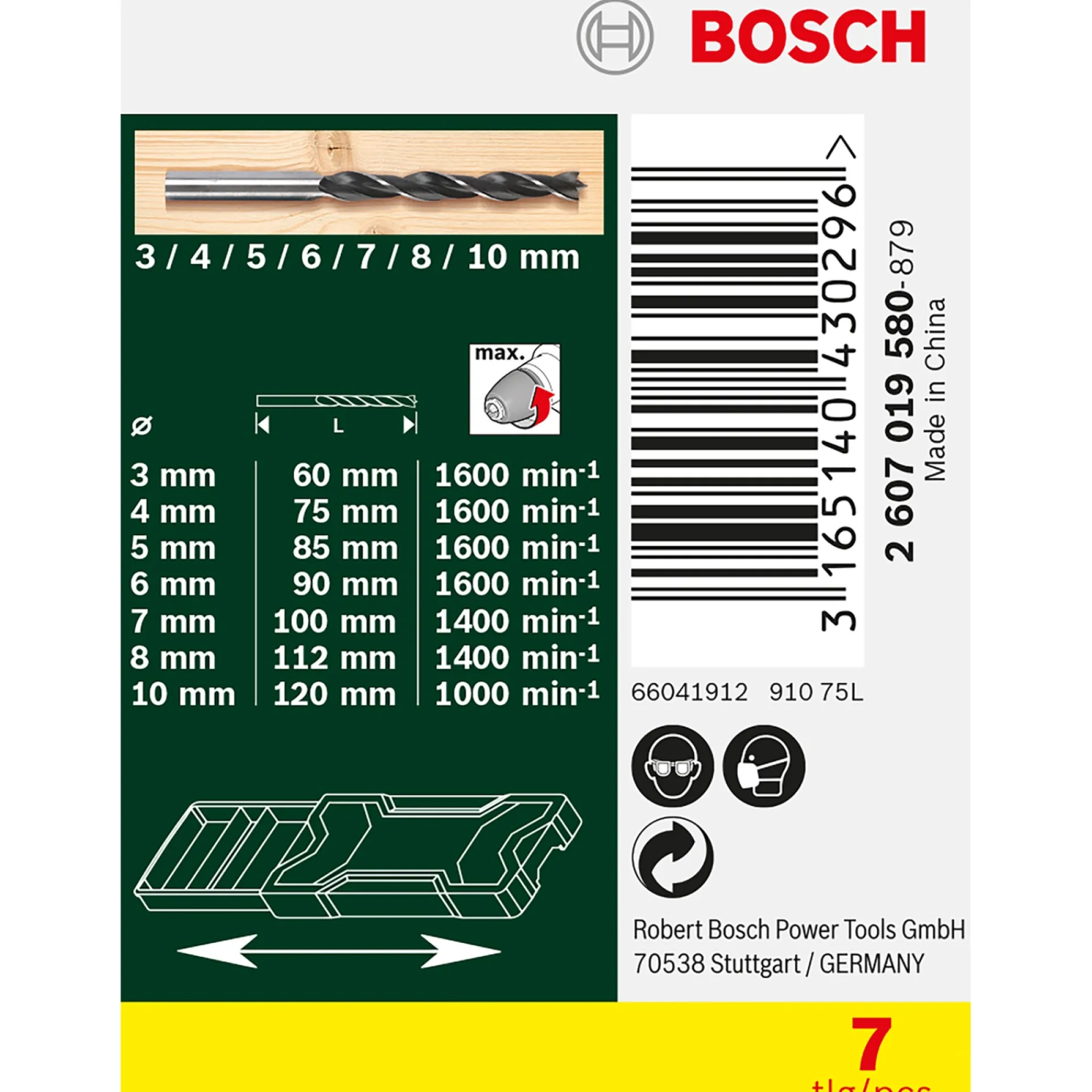 2607019580 TRÆBORSÆT 7 DELE|Bosch Best