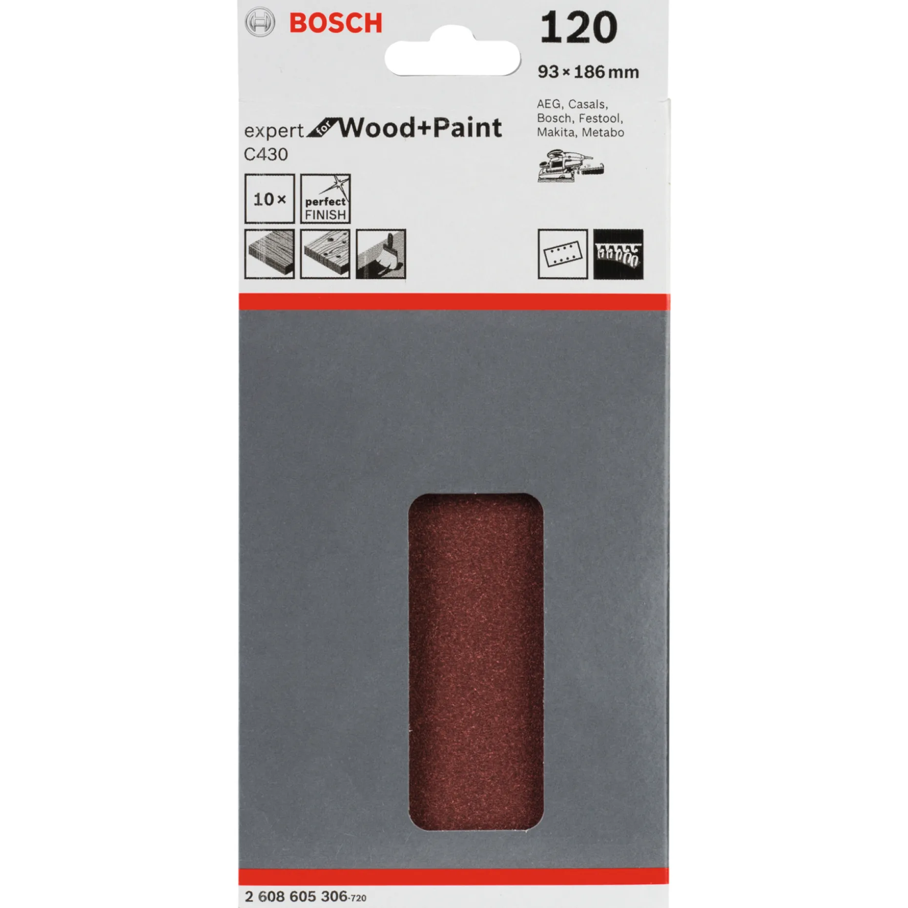 BOSCH 93X185MM SLIBEARK 120 10 STK