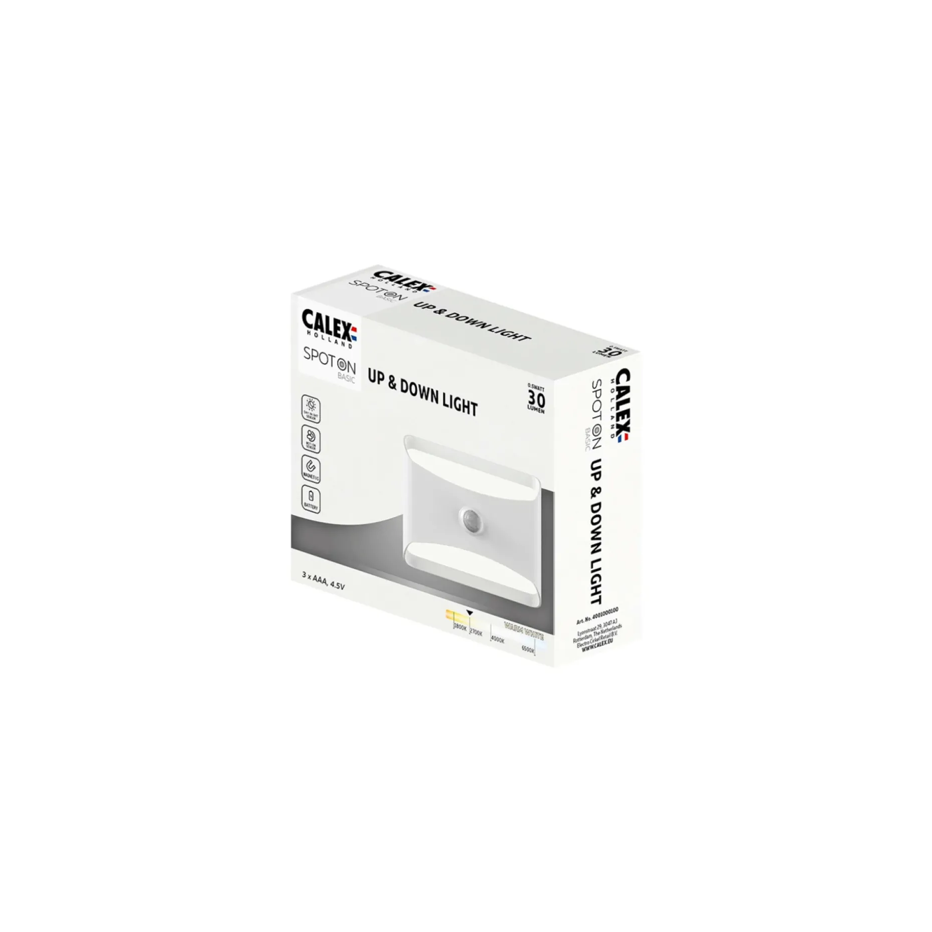 CALEX SPOT ON SENSORLAMPE HVID