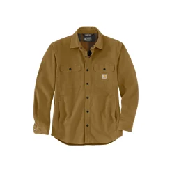 CANVAS FLEECE-LINED SHIRT JACKET SKJORTEJAKKE M BRUN|Carhartt Clearance