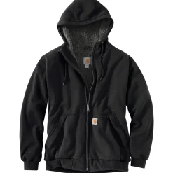 SHERPA LINED MIDWEIGHT ZIP SWEATJAKKE L SORT|Carhartt Hot