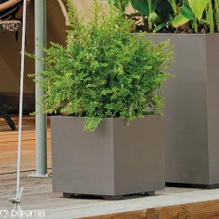 MILLENIUM 208-622 PLANTEKASSE PLASTIK SANDSTEN 39X39X39 CM|Deroma Best