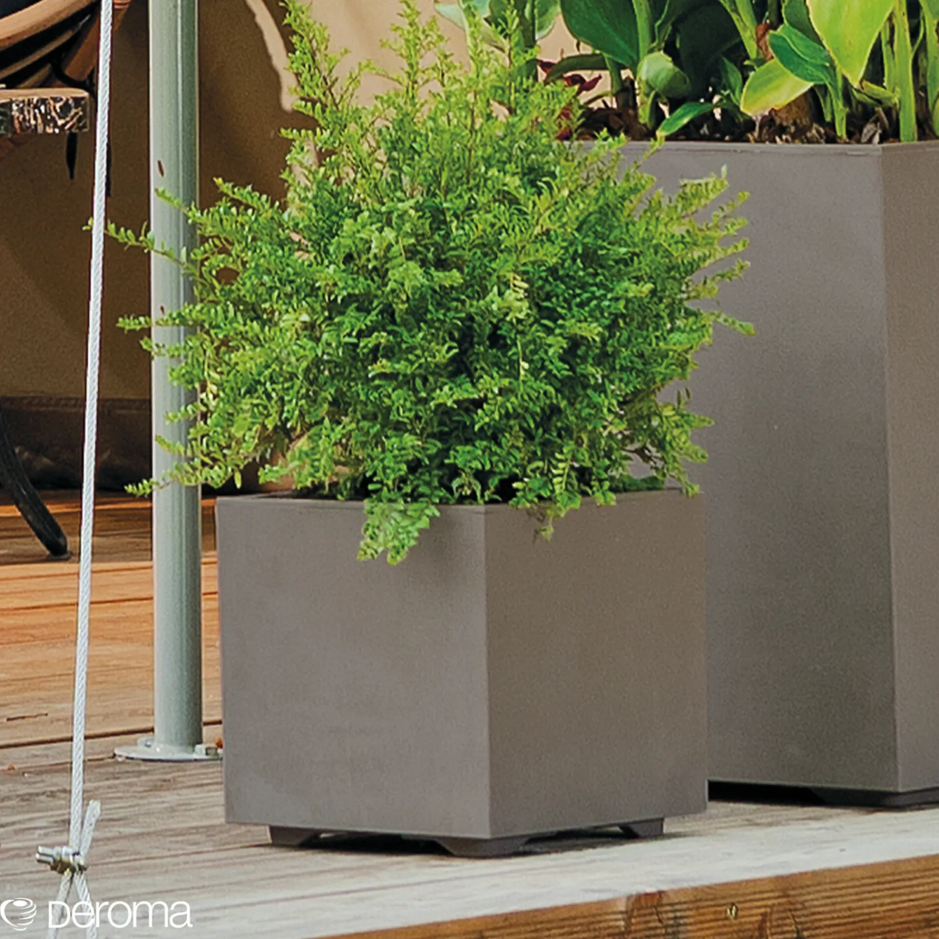 MILLENIUM 208-622 PLANTEKASSE PLASTIK SANDSTEN 39X39X39 CM|Deroma Best