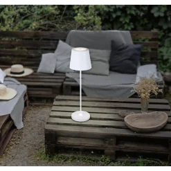 DÆMPBAR GENOPLADELIG BORDLAMPE HVID|Eglo Best