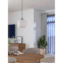 MANTUNALLE PENDEL HVID/SORT 20 CM|Eglo Outlet