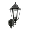NAVEDO UDENDØRS VÆGLAMPE SORT, PATINERET, KLAR 60W|Eglo Outlet