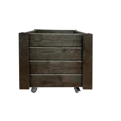 PLANTEKASSE M/HJUL SORT 48 X 48 X 48 CM|Garden Life Hot