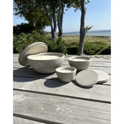 UDENDØRS STEARINLYS BETON GRÅ Ø27,8XH 13,7 CM|Garden Life Best