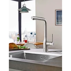 ESSENCE KØKKENARMATUR BØRSTET STÅL|Grohe Sale