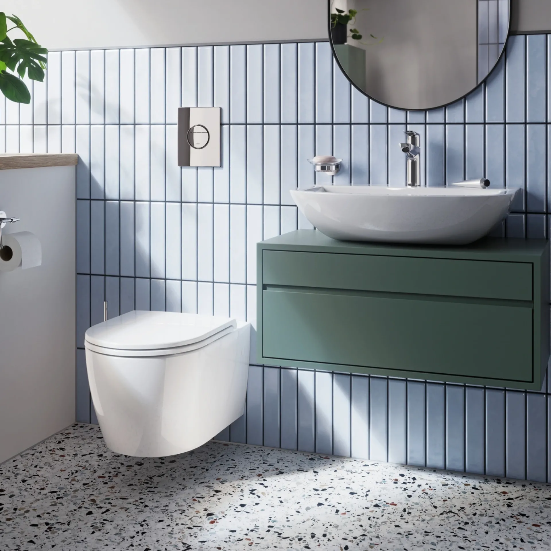 START ROUND CERAMIC VÆGHÆNGT TOILET|Grohe