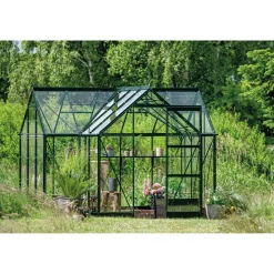 ICON 6 GARDENHOUSE EKSKL. SOKKEL HÆRDET GLAS GRØN 8,6 M2|Halls Clearance