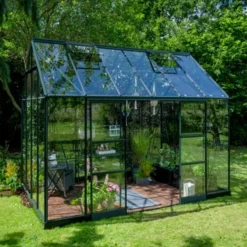ICON PLANTHOUSE 8 PLANTHOUSE EKSKL. SOKKEL HÆRDET GLAS GRØN 9,7 M2|Halls Online