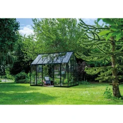 ICON PLANTHOUSE 8 PLANTHOUSE EKSKL. SOKKEL HÆRDET GLAS SORT 9,7 M2|Halls Hot
