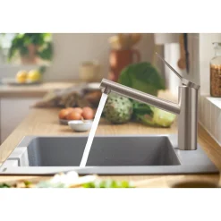 ZESIS M33 150 KØKKENARMATUR BØRSTET KROM|Hansgrohe Discount