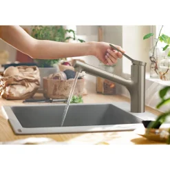 ZESIS M33 150 KØKKENARMATUR BØRSTET KROM|Hansgrohe Best