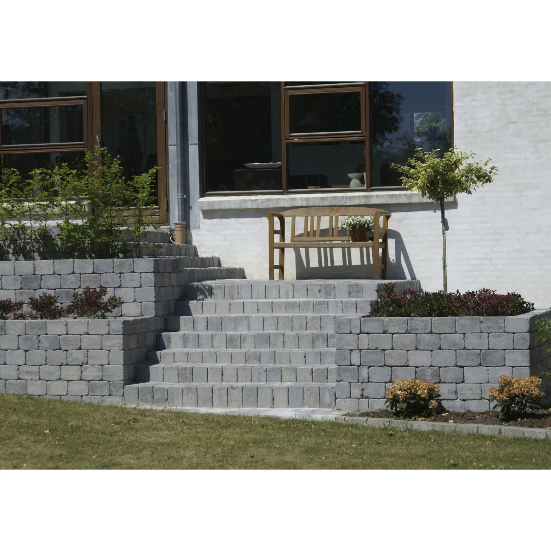 HOLMEGAARDSTEN KANTBLOK 14 X 14 X 21 CM GRÅMIX|IBF Discount