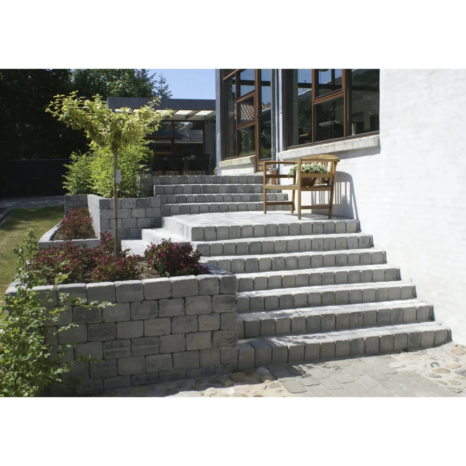 HOLMEGAARDSTEN KANTBLOK 14 X 14 X 21 CM GRÅMIX|IBF Discount