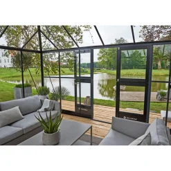 GRAND OASE ORANGERI 3 MM HÆRDET GLAS HELE BANER ANTRACIT 18,8 M2|Juliana Best