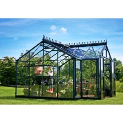 ORANGERI DRIVHUS 3 MM HÆRDET GLAS HELE BANER ANTRACIT 15,1 M2|Juliana Discount