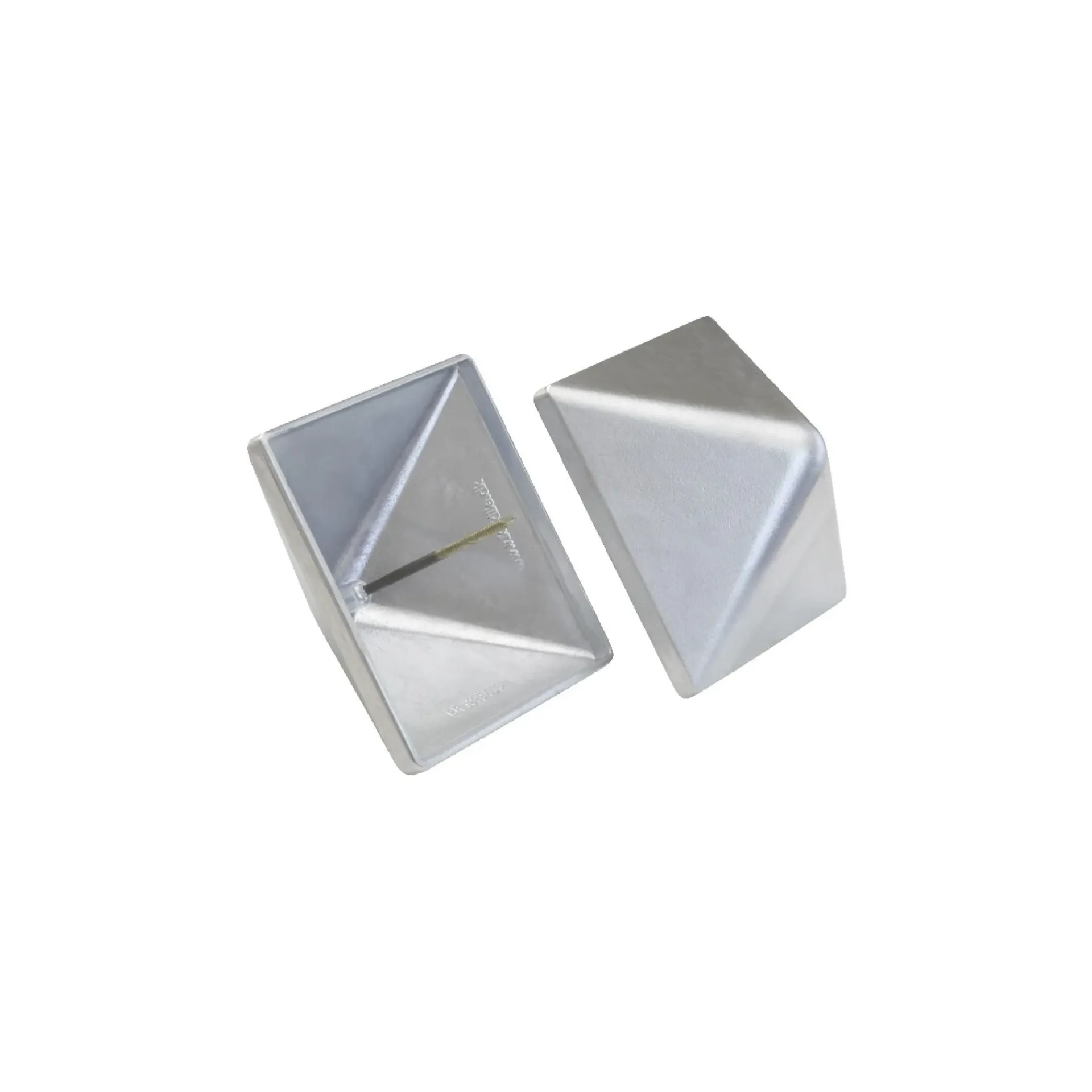 PYRA 104 STOLPEHAT ALUMINIUM GRÅ 104 X 104 MM|Kokille