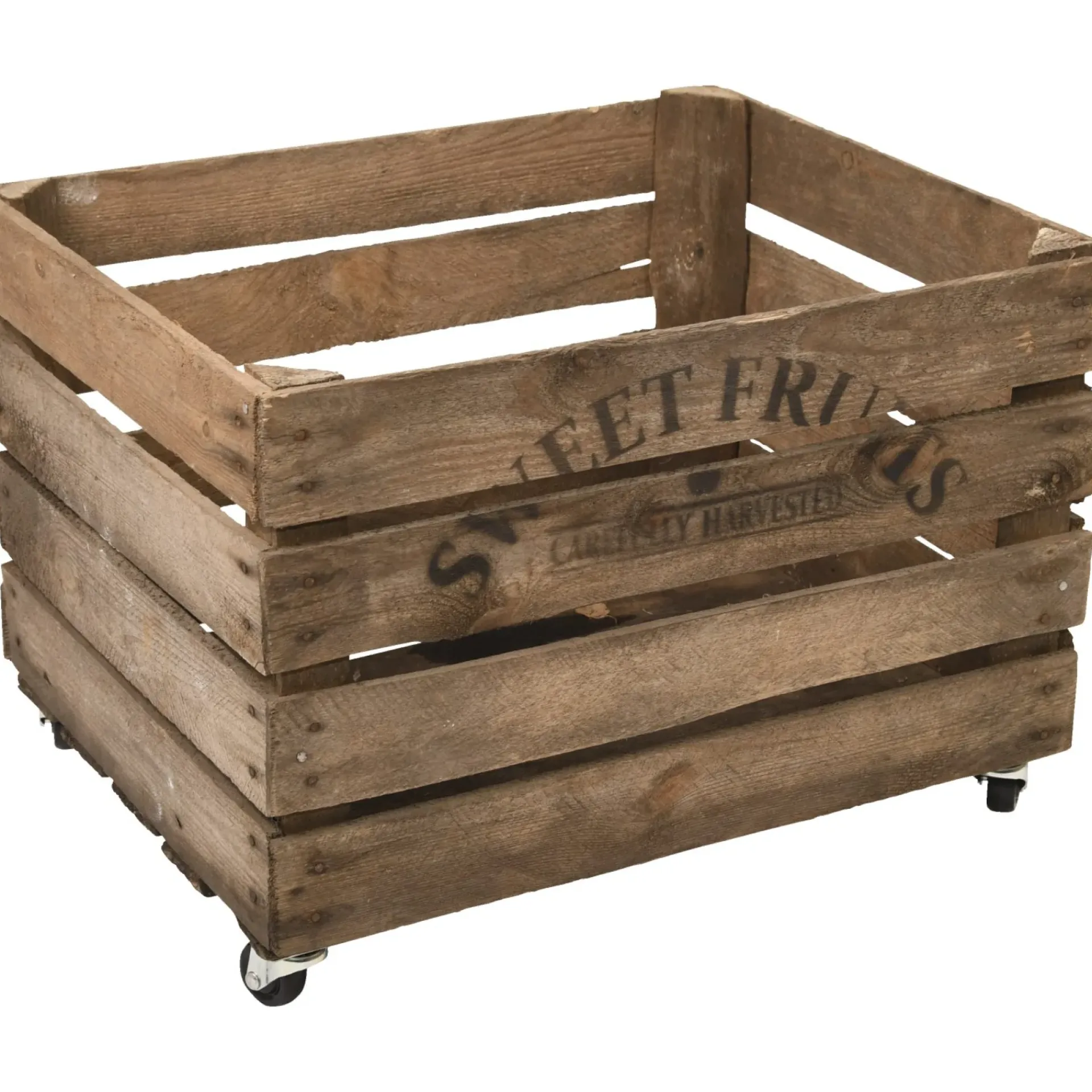 ÆBLEKASSE TRÆ NATUR 40X49,4X35,2 CM|LAND Hot
