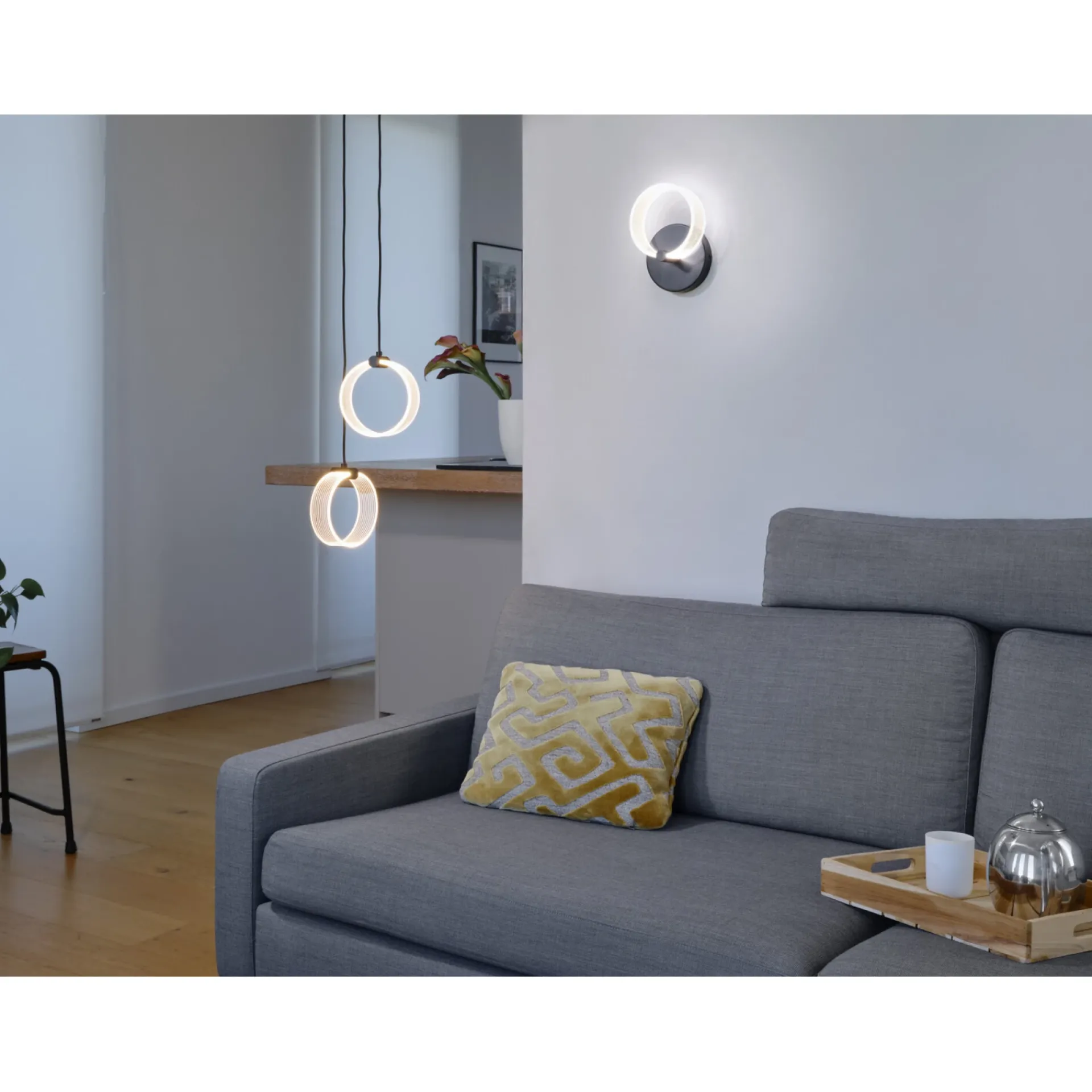 DECOR CIRCLE VÆGLAMPE 8W SORT|LEDVANCE Hot