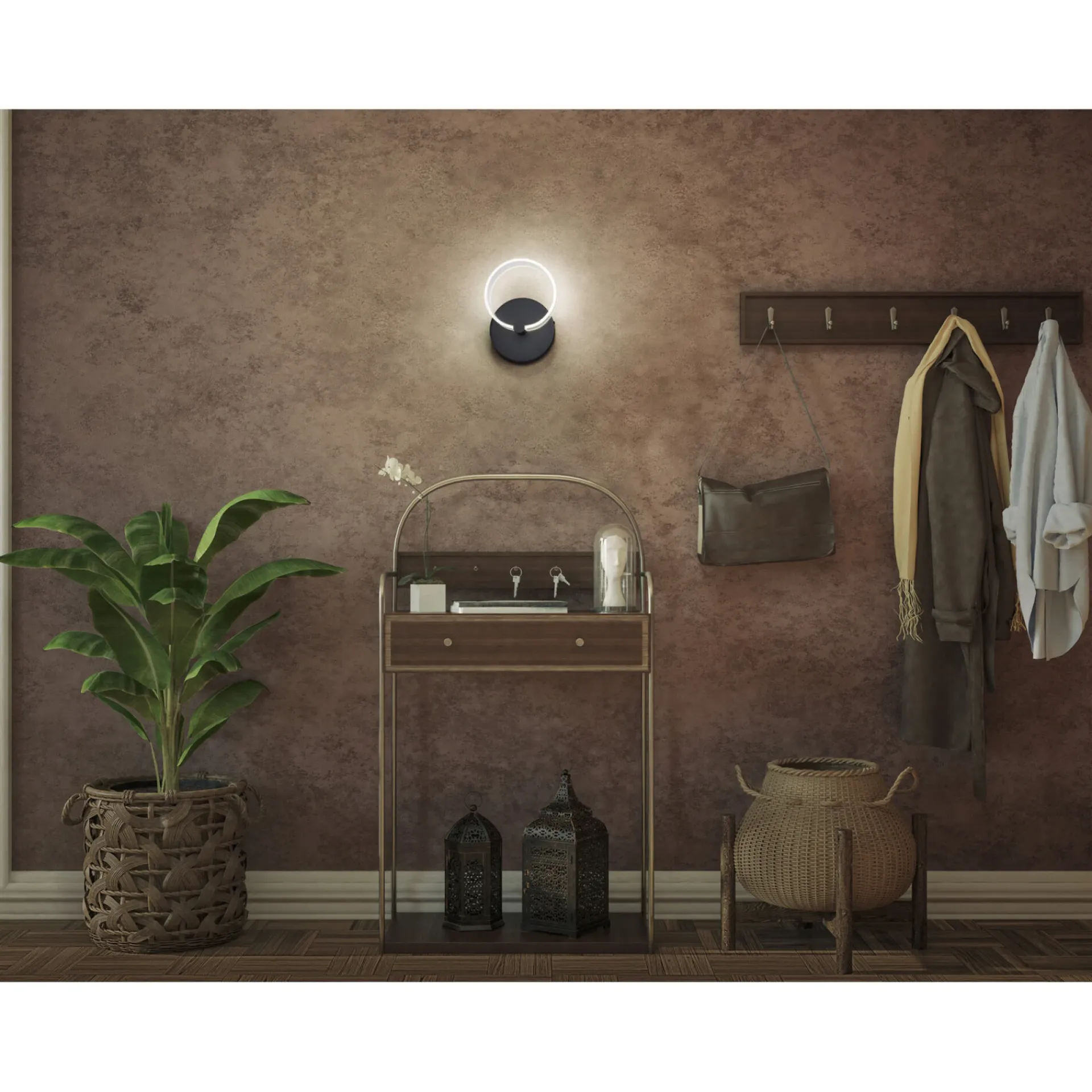 DECOR CIRCLE VÆGLAMPE 8W SORT|LEDVANCE Hot