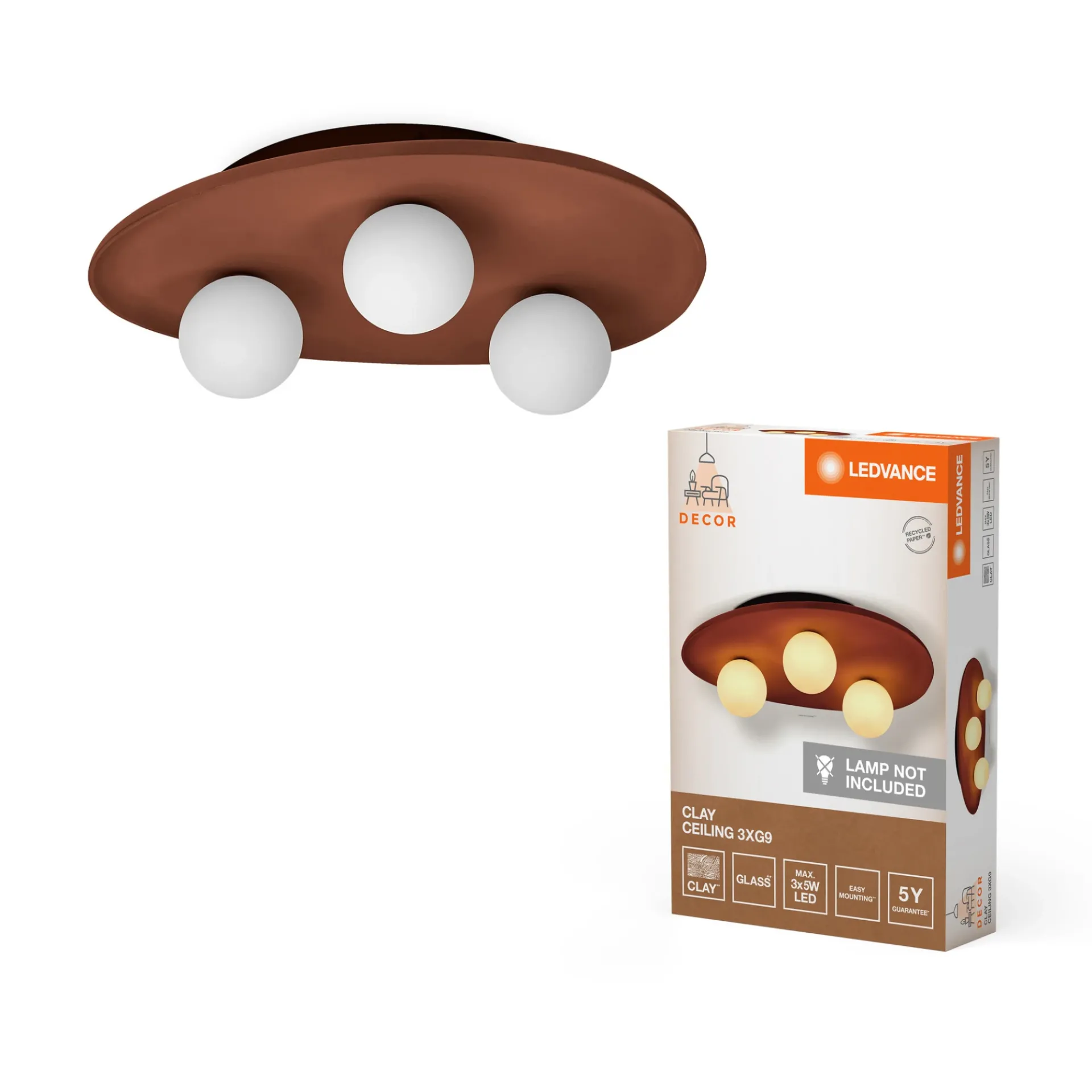 DECOR CLAY LOFTLAMPE BRUN 45,2 CM|LEDVANCE Best