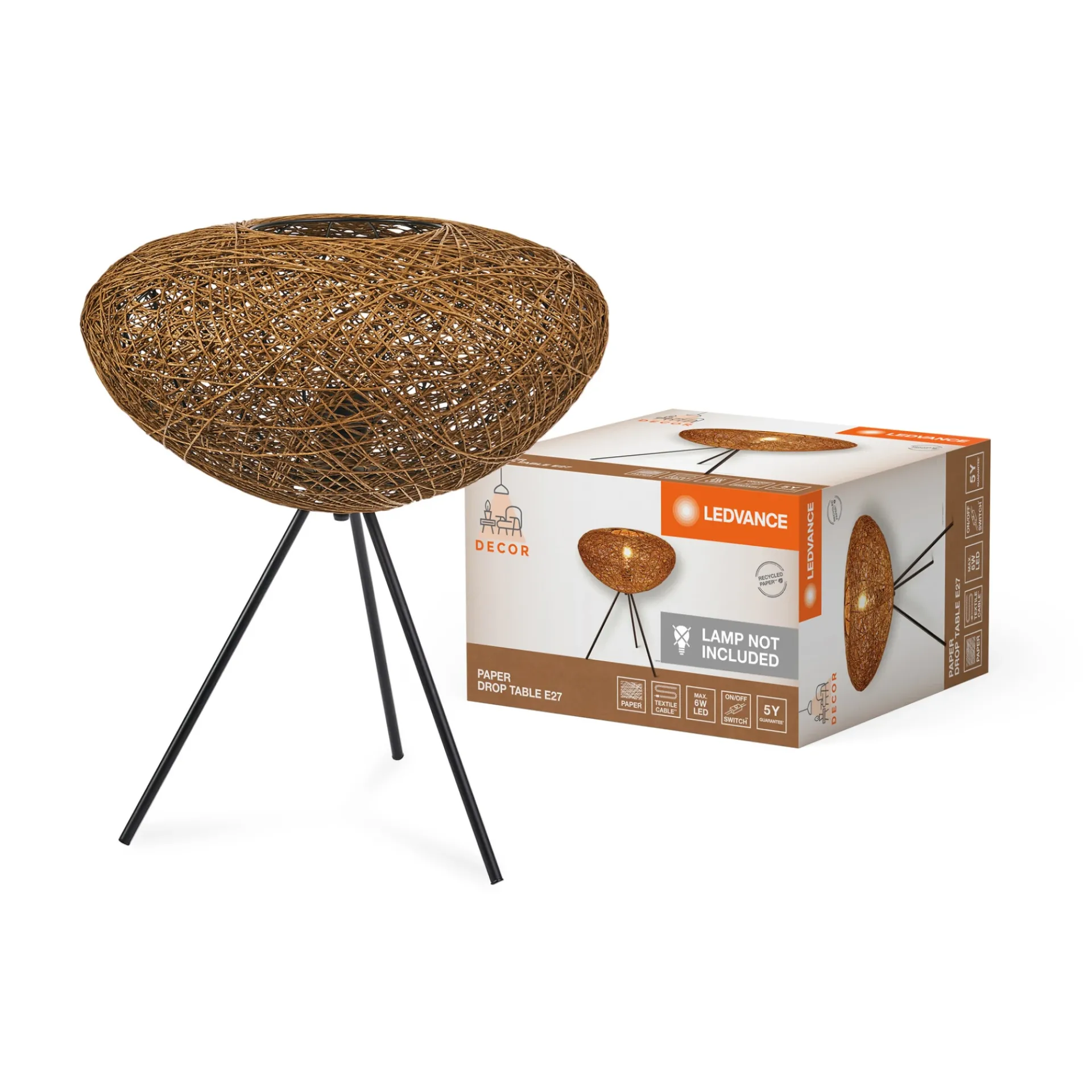 DECOR DROP BORDLAMPE BEIGE 26,3 CM|LEDVANCE Discount