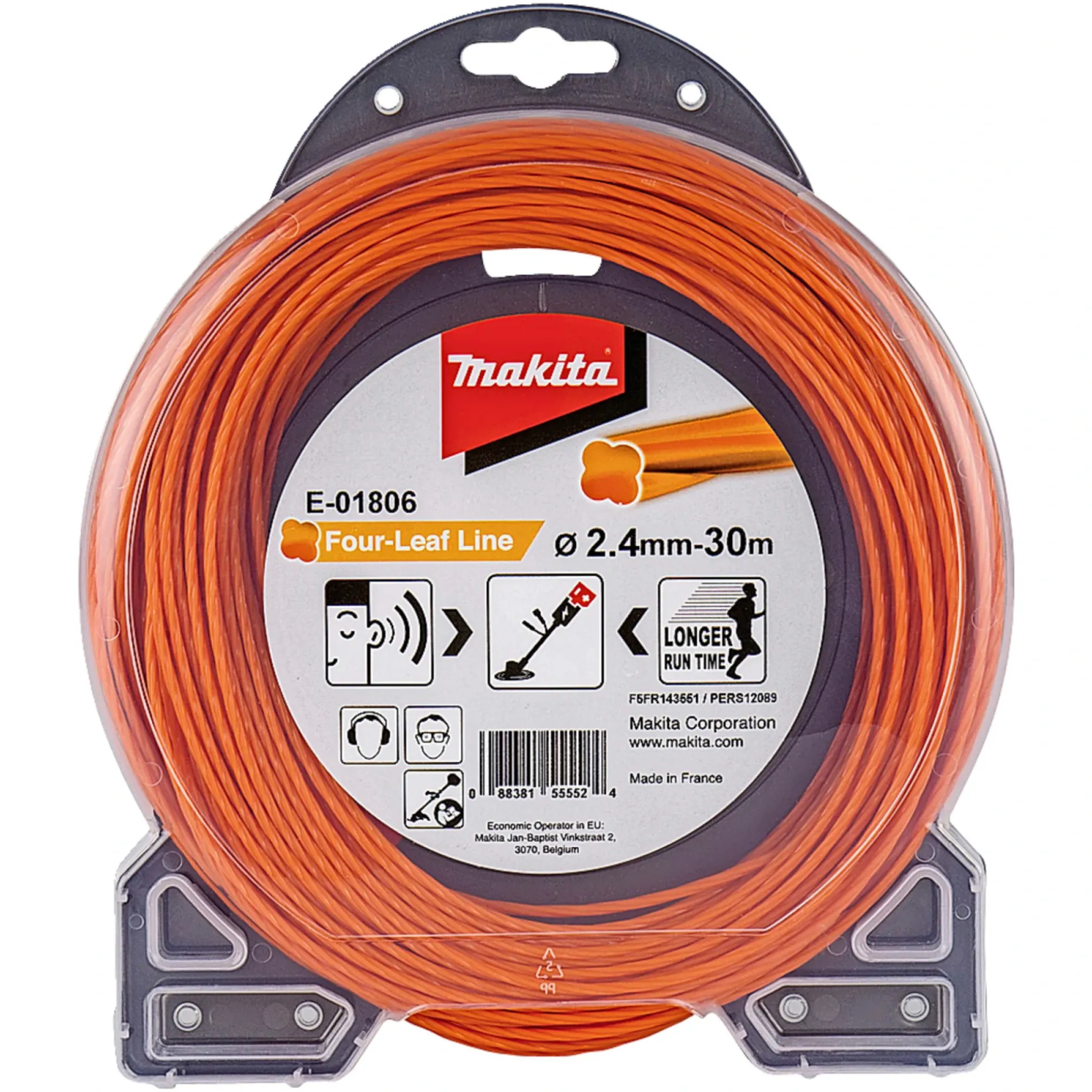 MAKITA FOUR-LEAF E-01806 ORANGE TRIMMERTRÅD