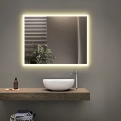 CL30 MED LED-LYS SPEJL 70X90|Milobad