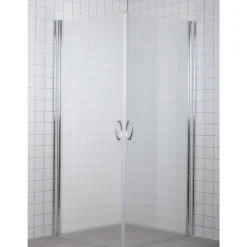 90X90X195 CM LIGE BRUSEHJØRNE FROST 90 CM|Milobad New