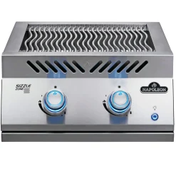 BUILT-IN 700 18" DOBBELT SIZZLEZONE INDBYGNINGSGRILL RUSTFRIT STÅL|Napoleon
