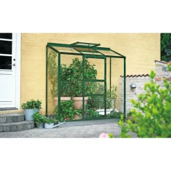 VÆGDRIVHUS 3 MM DELT GLAS GRØN 1,3 M2|Outrium Online