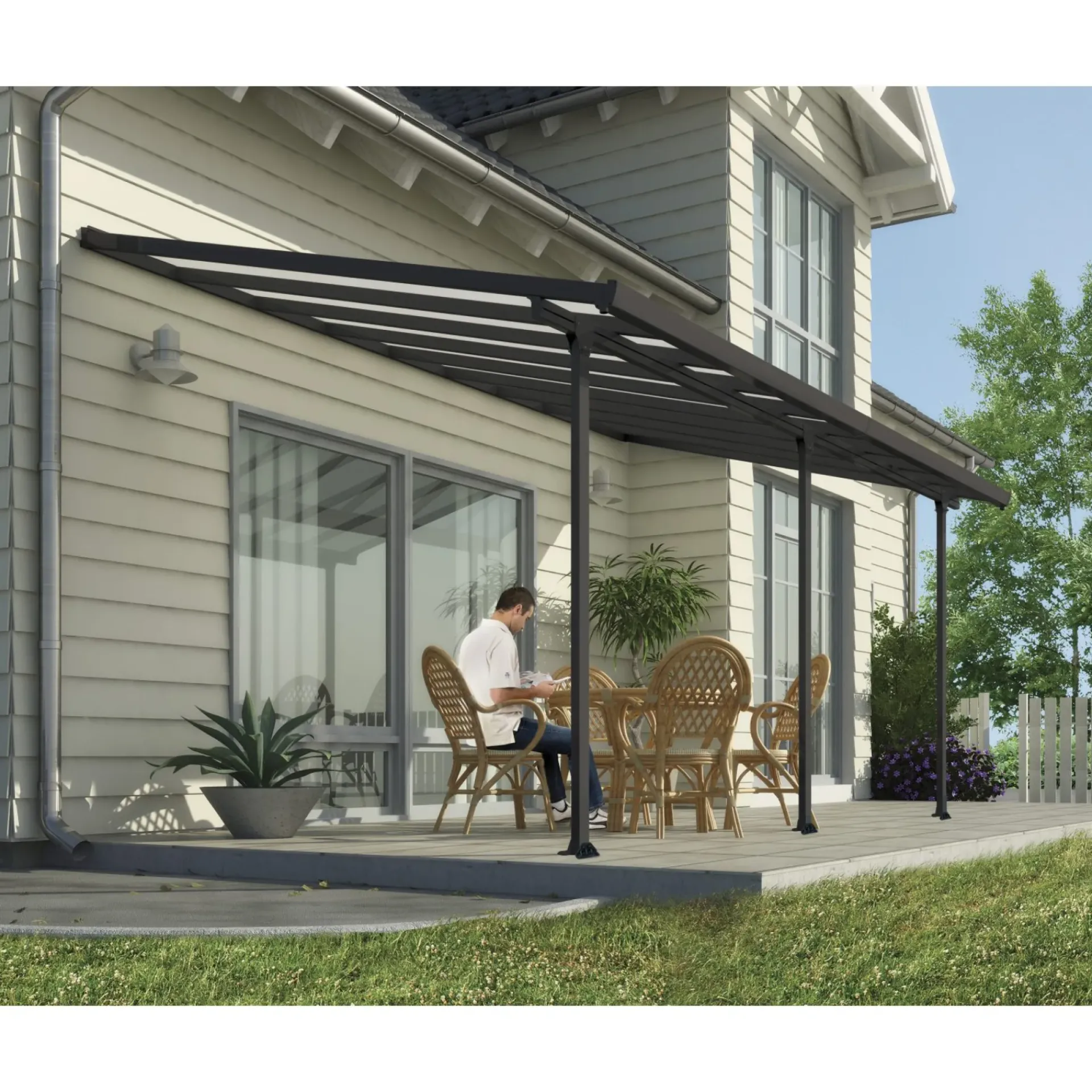 CANOPIA FERIA TERRASSEOVERDÆKNING 16,1 M2|PALRAM CANOPIA