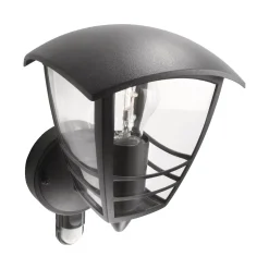 CREEK OP M/SENSOR UDENDØRS VÆGLAMPE SORT 60W|Philips Sale