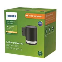 FYCE SOLCELLE VÆGLAMPE SORT 1,5W|Philips Sale