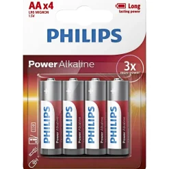 POWER ALKALINE AA BATTERI 12 STK/PAK|Philips Hot